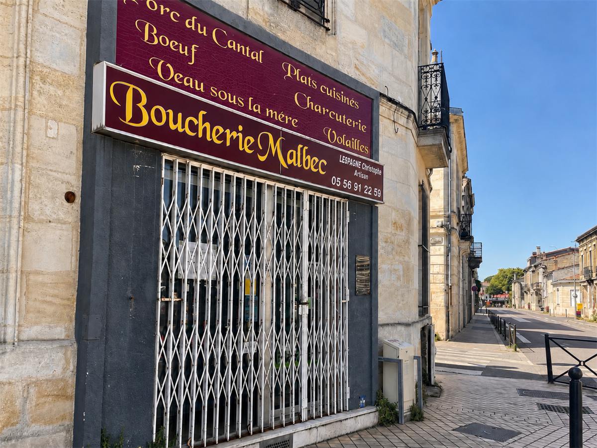 L'ancienne boucherie Malbec, rue Malbec